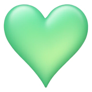 pastel green heart sticker
