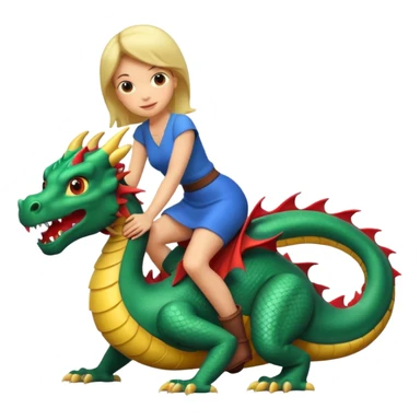 woman on the dragon sticker