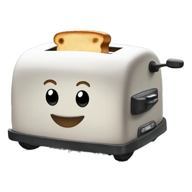 Giant deformed toaster driving down the road sticker