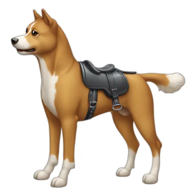 Chien sur cheval sticker
