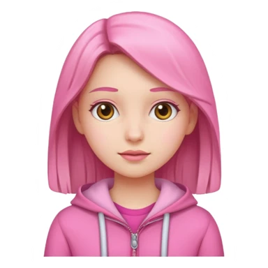 Girl with pink clothes  sticker