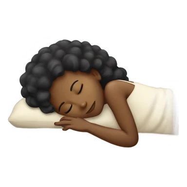Black girl sleeping  sticker