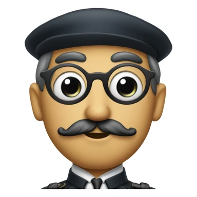 detective wearing monocle  sticker