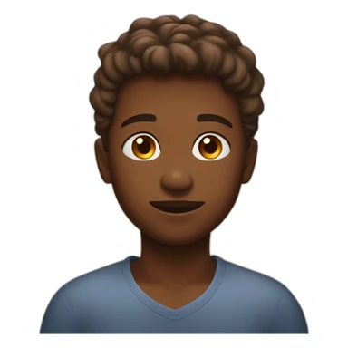 un garçon face à un magnifique coucher de soleil sticker