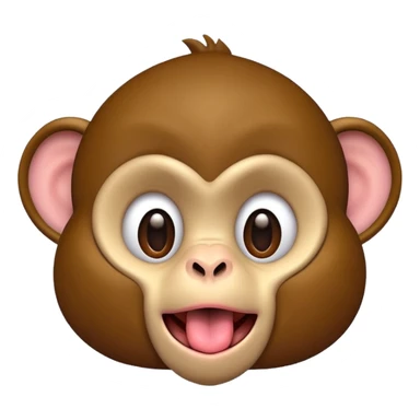Monkey with tongue out sticker