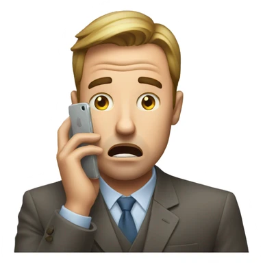 scared investor look at his iphone sticker