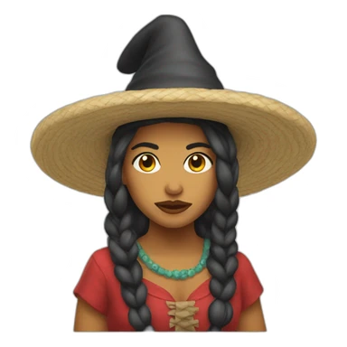 Bruja escoba sticker