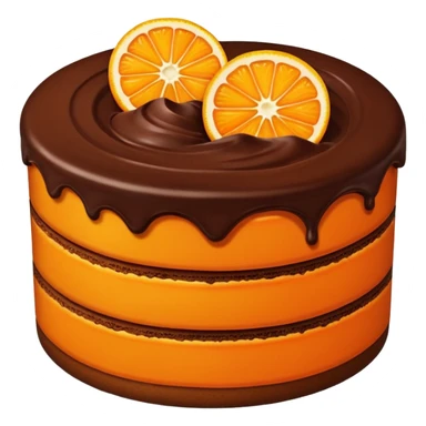 Orange chocolate dessert sticker