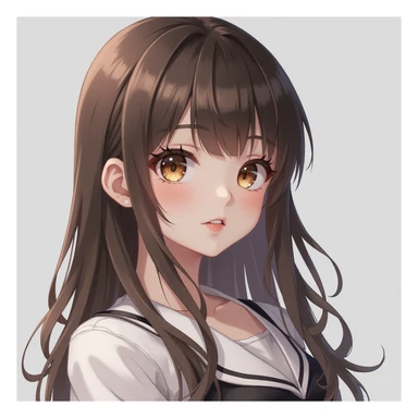 realistic anime girl, photorealistic style, variation 4 sticker