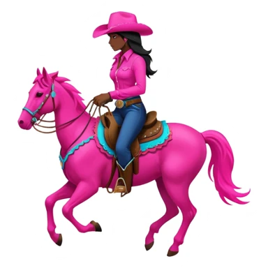 Neon cowgirl silhouette  sticker