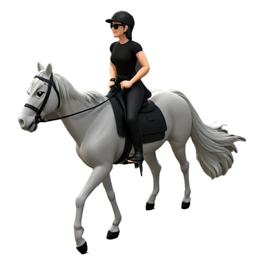 rider in black attire sticker