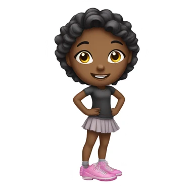 Girl with dance shoes sticker