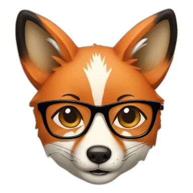 fox with glasses and black hair sticker