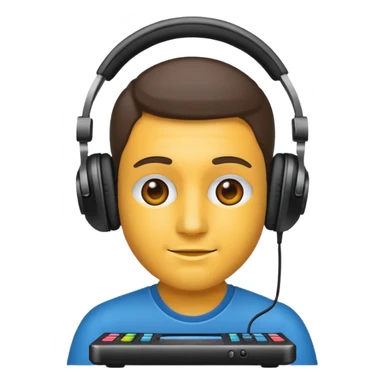 DJ with headphones sticker