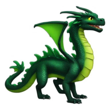 dragon-black-body-green-eyes sticker