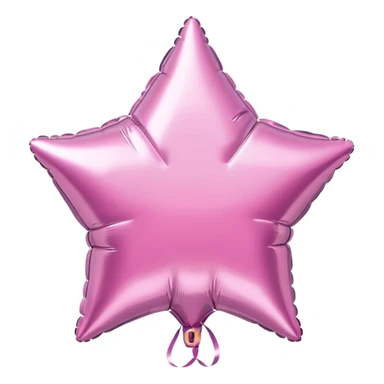 pink foil balloon star sticker