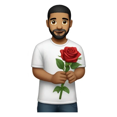 Drake holding a rose  sticker