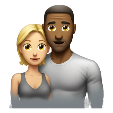 Sweaty man loves woman sticker