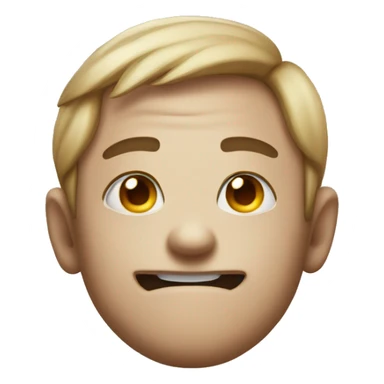 Emoji face smirking in de middle sticker