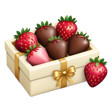 gift set of strawberries in chocolate sticker