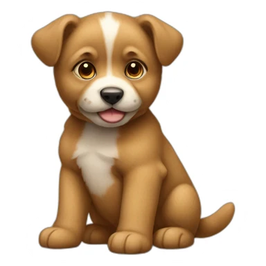 Chiot sur nounours sticker