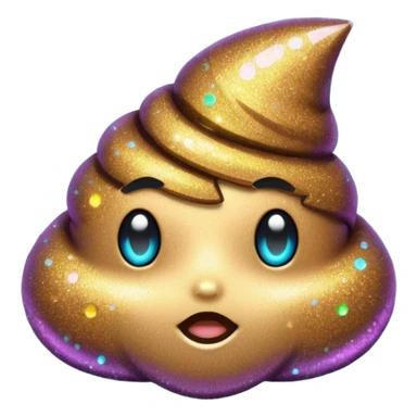 glitter poops brown cyberpunk sticker