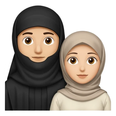 muslim couple, man in thobe woman in burka sticker