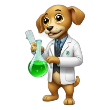 animal doing science  sticker