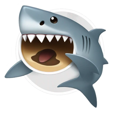 Shark wih coffee sticker