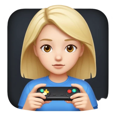 Girl playing game sticker