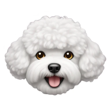 Bichon frise black sticker