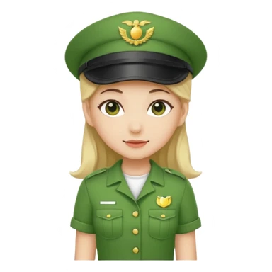 Green uniform only tshirt girl no hat sticker