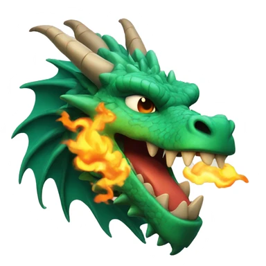 dragon with fire sticker
