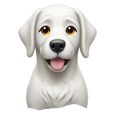 Dog covered in snow sticker