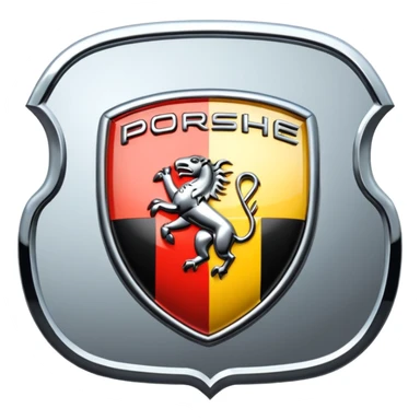 Generate an emoji of porsche logo sticker