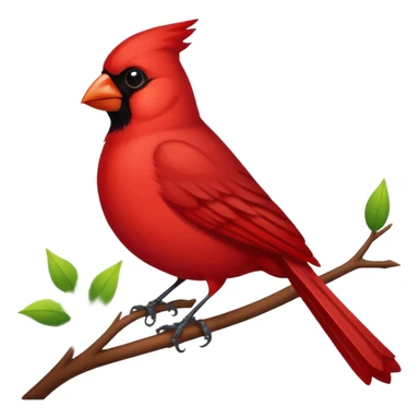 Cardinal with a cursive L sticker
