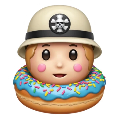 Donut with trooper hat sticker