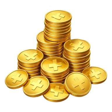 a lots of coins sticker
