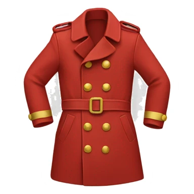 Red trench coat with gold buttons  sticker