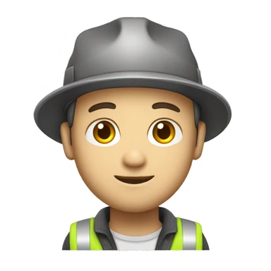 ingeniero con gorra blanco  sticker