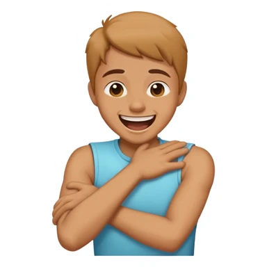 arm’s crossed choking neck laughing  sticker