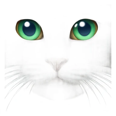 White cat with heterochromy sticker