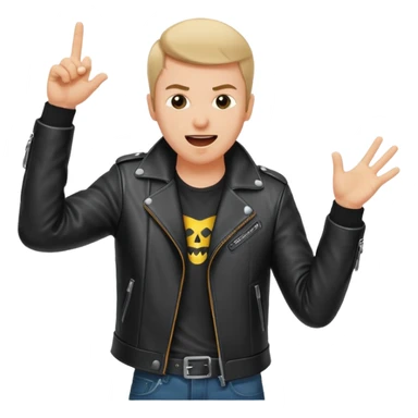 a person playing epic air guitar sticker