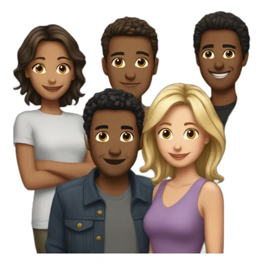 FRIENDS cast sticker