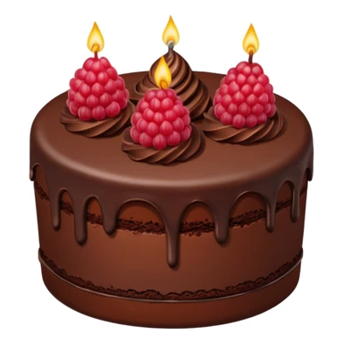 Chocolate Birthday Cake with raspberries sticker