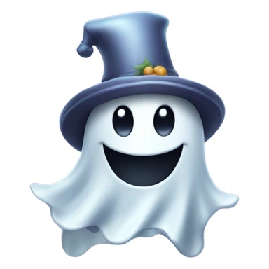 cute Ghost posing with hat sticker