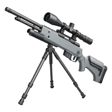 Mini ICBM launching lightweight sniper rifle wire stock, extended mag, assassin, bipod, laser sticker