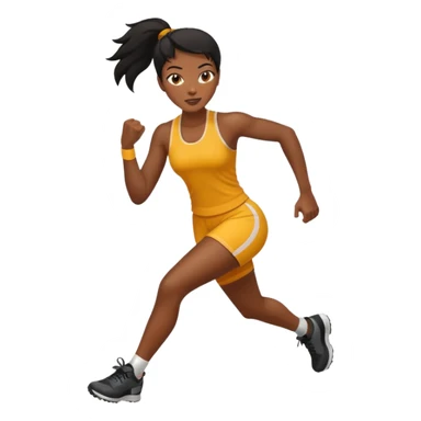 Femme noire avec cheveux noir et qui fait du sport sticker