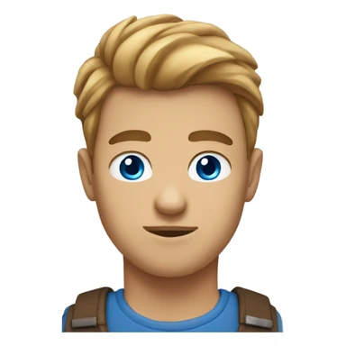 guy with light brown hair blue eyes and an eagle beak for a nose  sticker