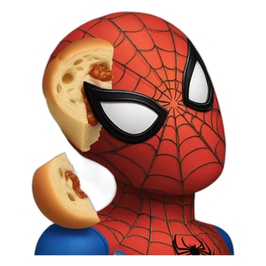 Spider man eat vadapav sticker